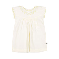 Oeuf Crs Stitch Dress - Gardenia/Hemp