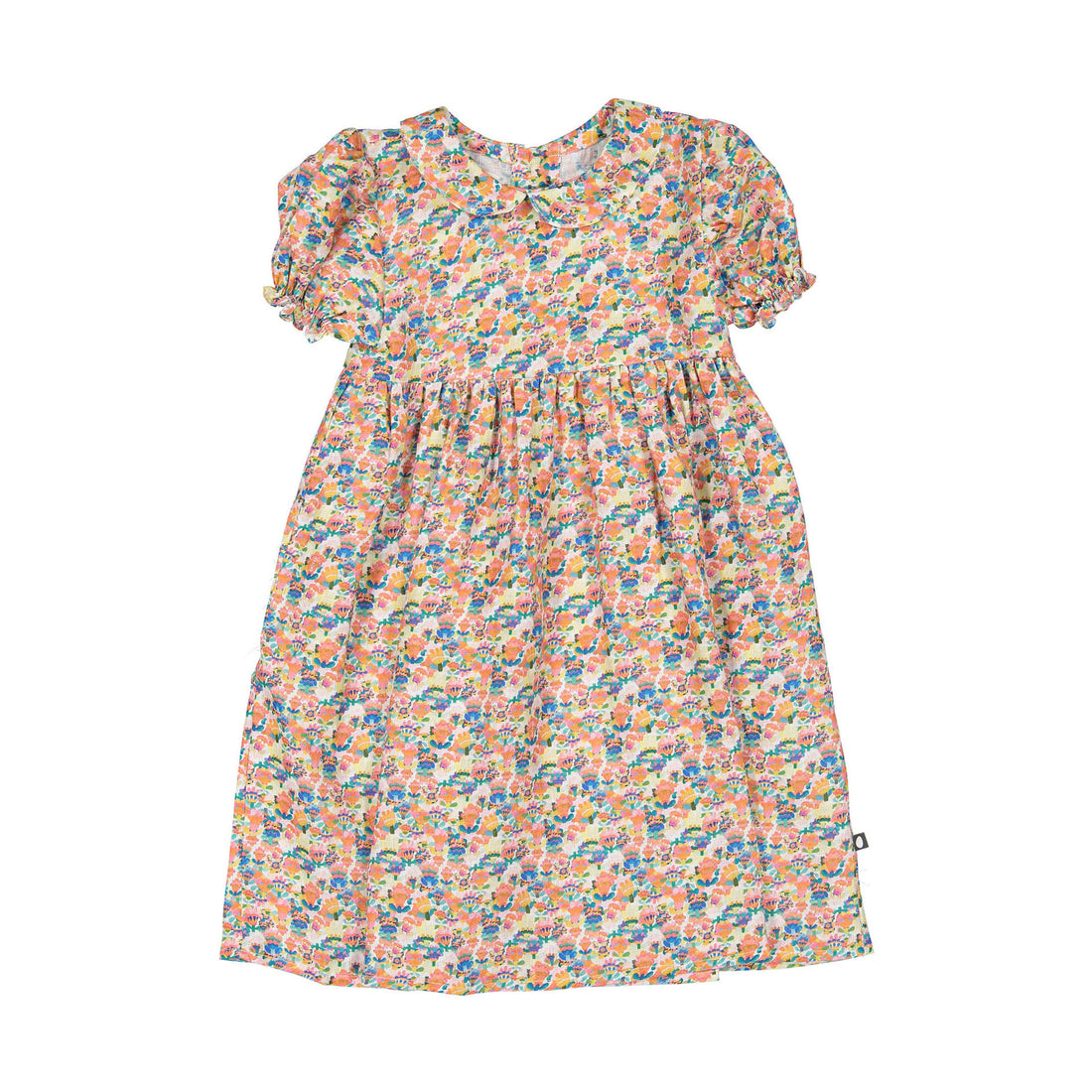 Oeuf Linen Peter Pan Dress - Multii/Intense Flower