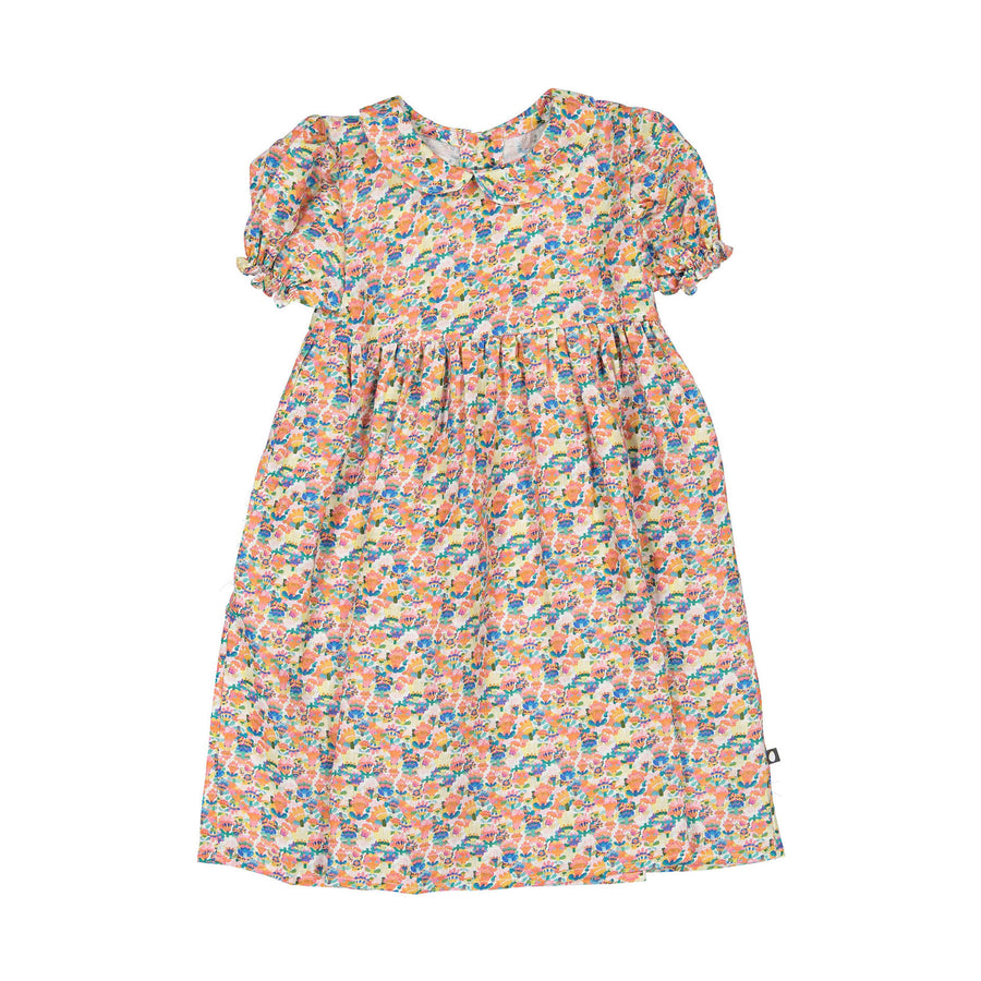Oeuf Linen Peter Pan Dress - Multii/Intense Flower