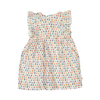Oeuf Linen Ruffle Dress - Multii/Small Flower
