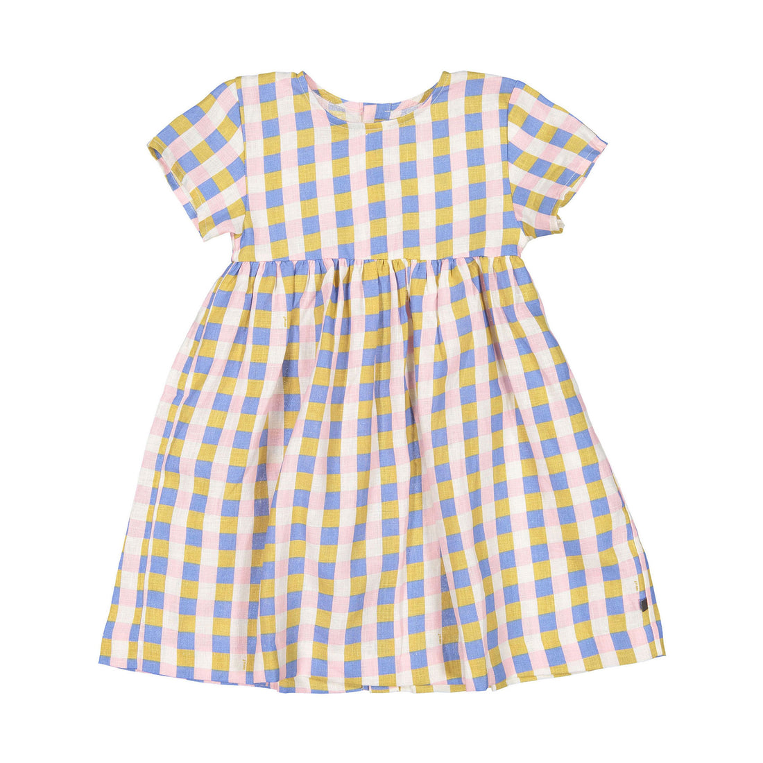 Oeuf Short Sleeve Dress - Hemp/Gingham