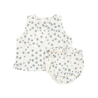 Oeuf Baby Linen Set - Gardenia/Clover Print