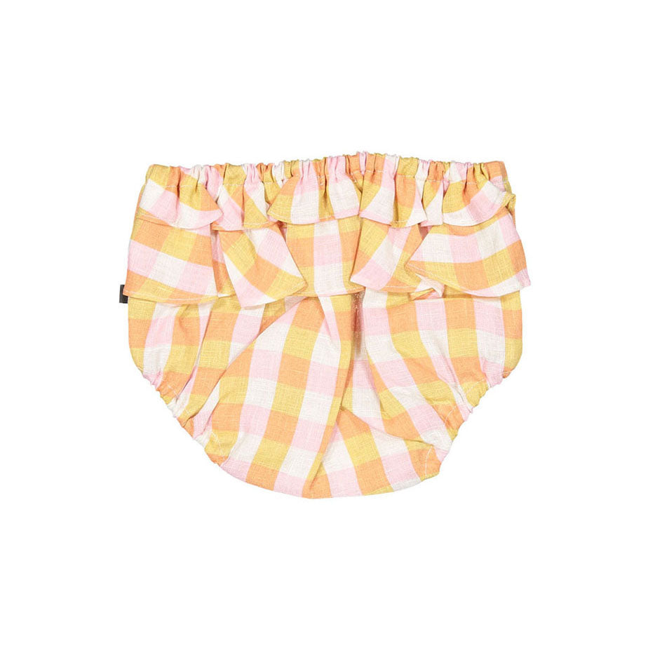 Oeuf Baby Smocked Set - Papaya/Gingham