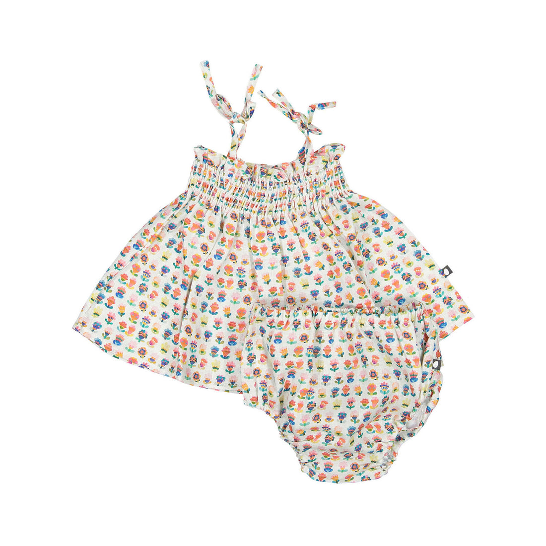 Oeuf Baby Smocked Set - Multii/Small Flower