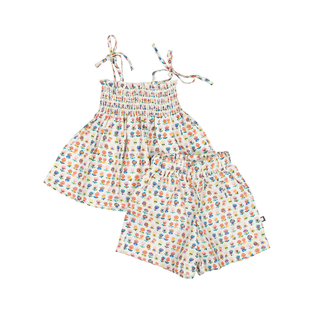 Oeuf Kids Smocked Set - Multii/Small Flower