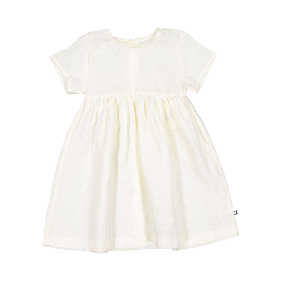 Oeuf Short Sleeve Dress - Gardenia