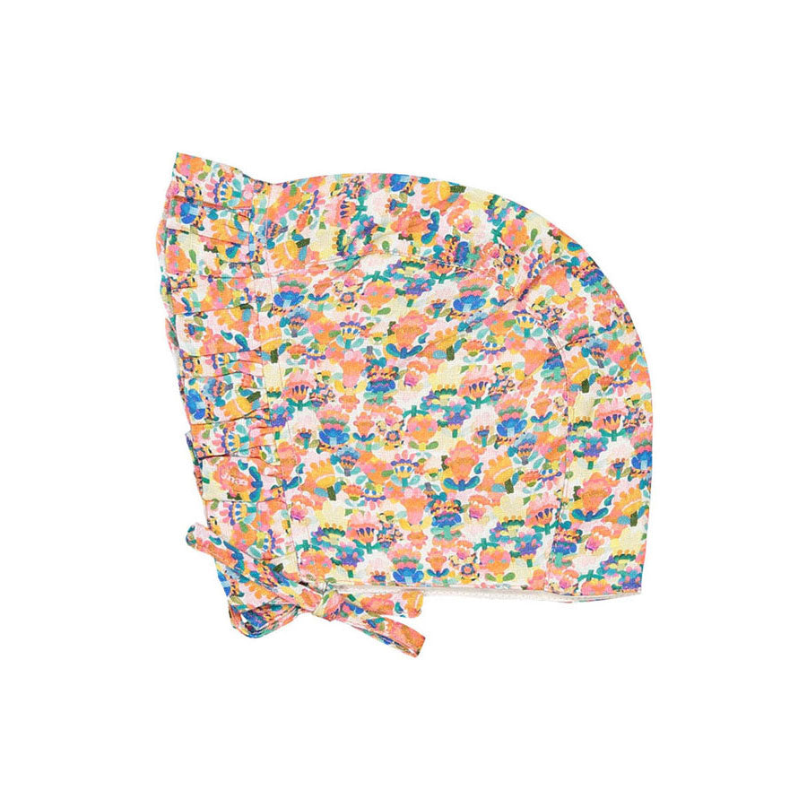 Oeuf Ruffle Bonnet - Multii/Intense Flower