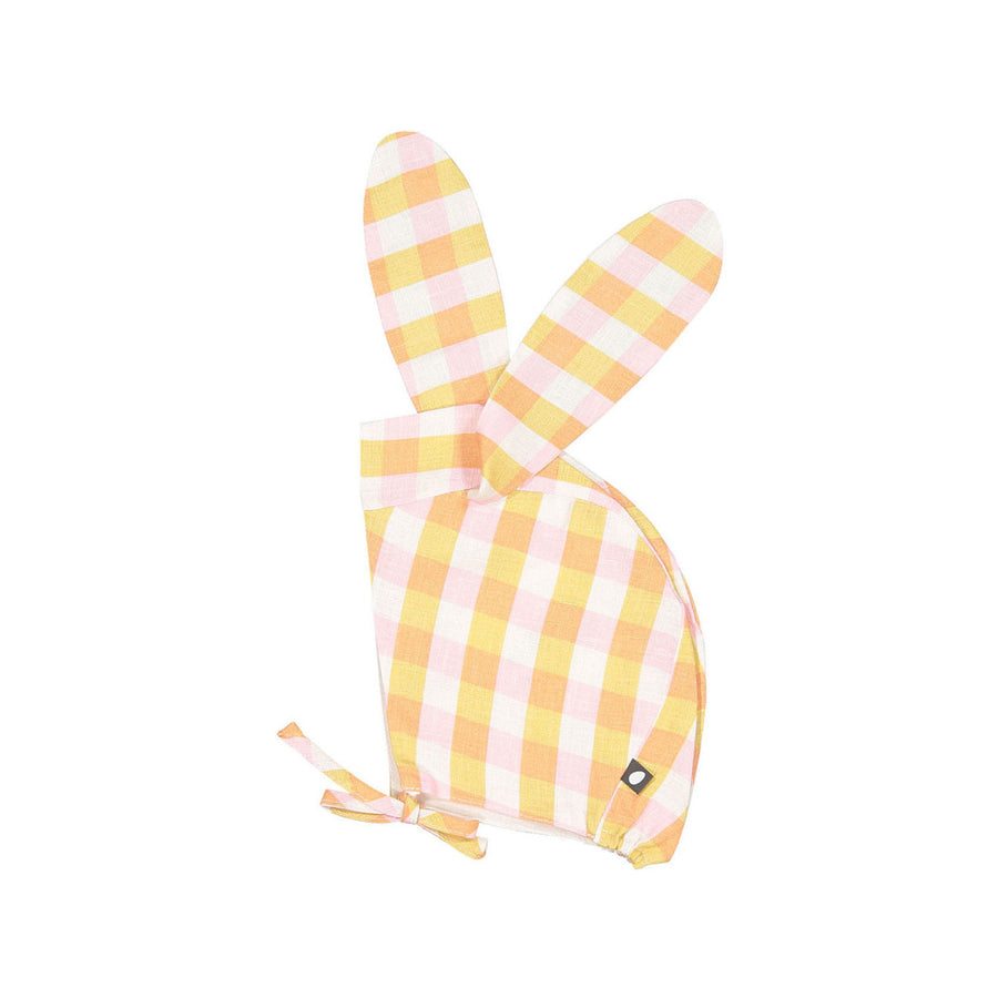 Oeuf Bunny Hat - Papaya/Gingham
