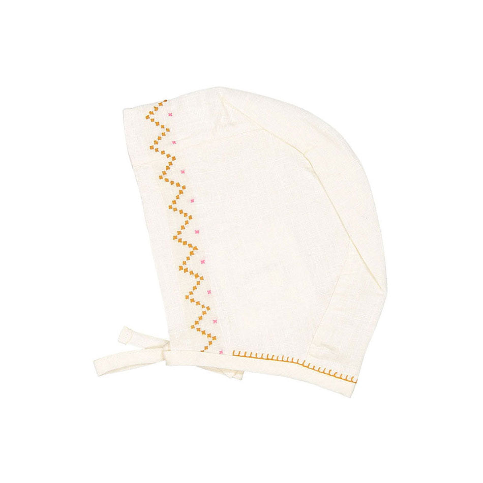 Oeuf Crs Stitch Hat - Gardenia/Fuschia