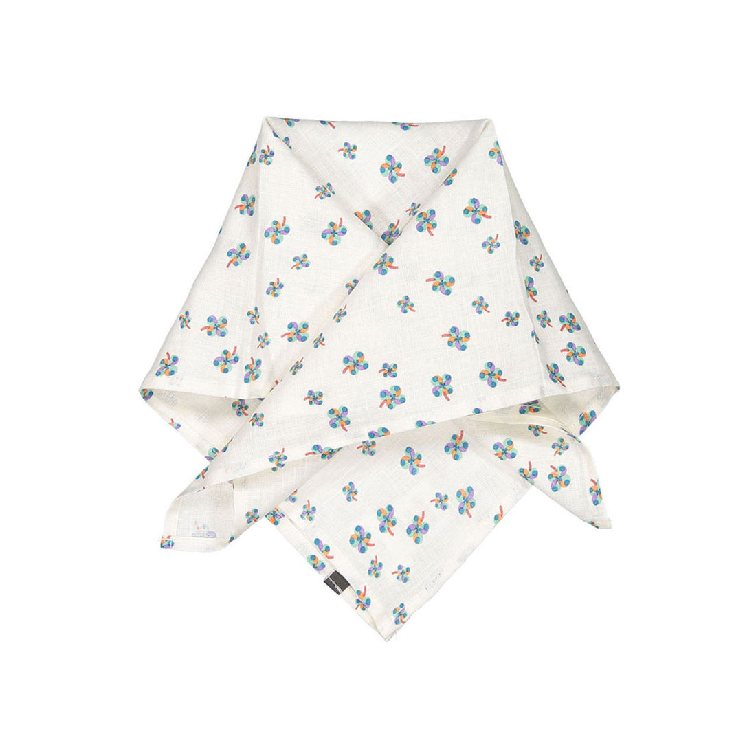 Oeuf Square Bandana - Gardenia/Clover Print