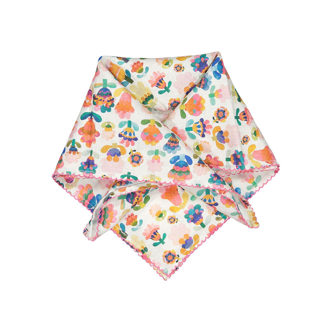 Oeuf Scalloped Bandana - Multii/Large Flower