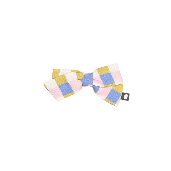 Oeuf Bow Clip - Hemp/Gingham