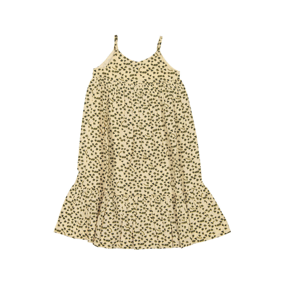 Bonpoint Beige Bird Print Anya Maxi Dress