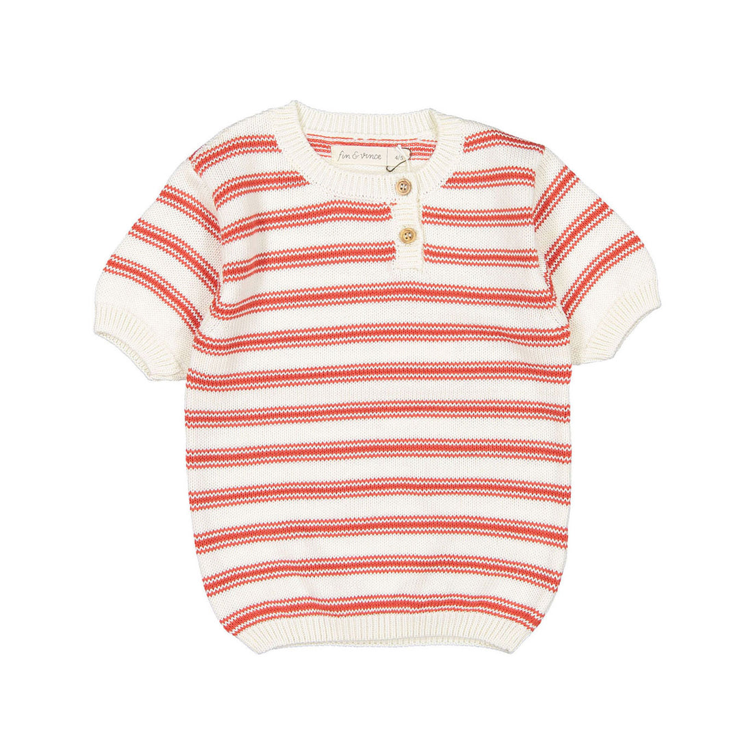Fin and Vince Brick Red Milk Zion Knit Top