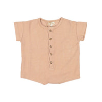 The Simple Folk  The Explorer Playsuit- Clay