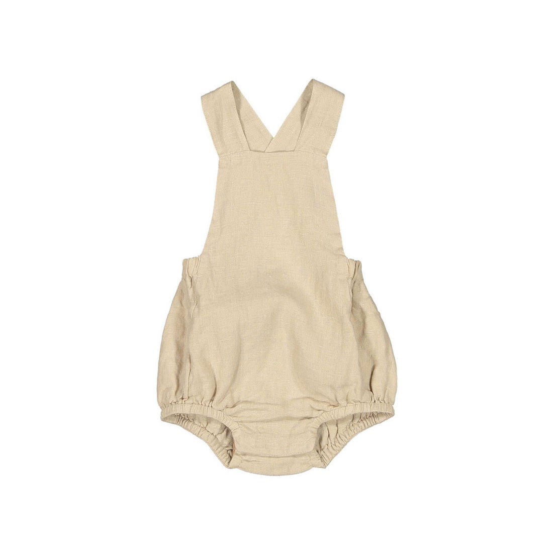 The Simple Folk The Linen Overall Romper-Oatmeal