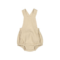 The Simple Folk The Linen Overall Romper-Oatmeal