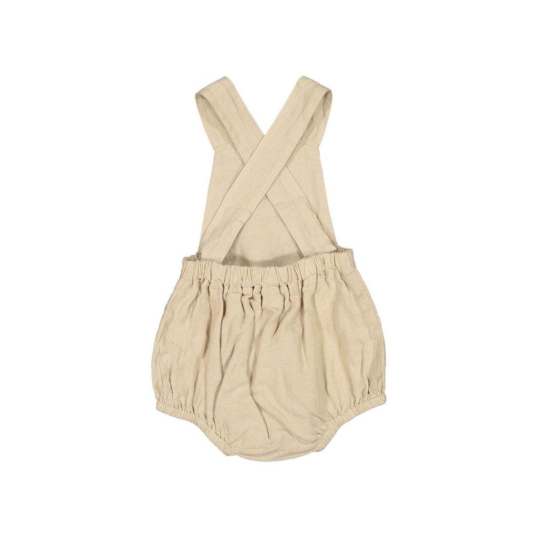 The Simple Folk The Linen Overall Romper-Oatmeal