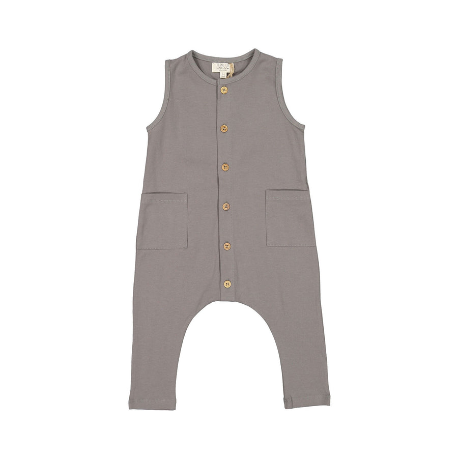 The Simple Folk The Free Ranger Playsuit-Lead Grey