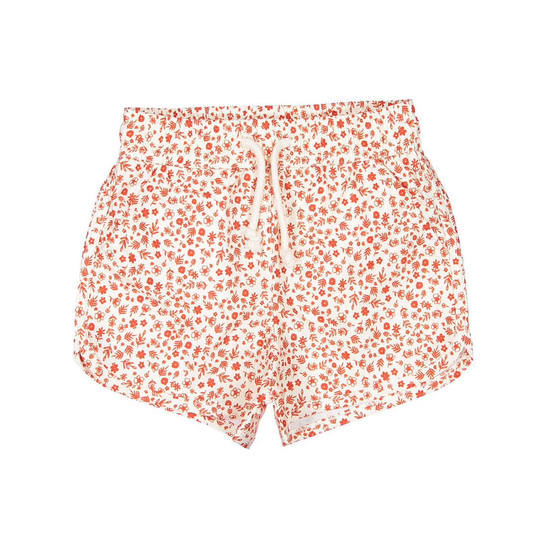 Fin and Vince Brick Red Island Floral Board Short