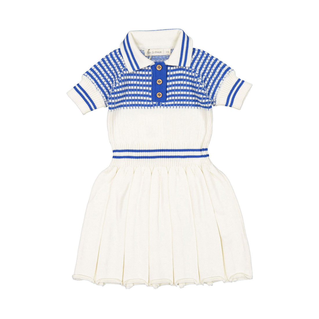 Fin and Vince Milk Cobalt Knit Dress