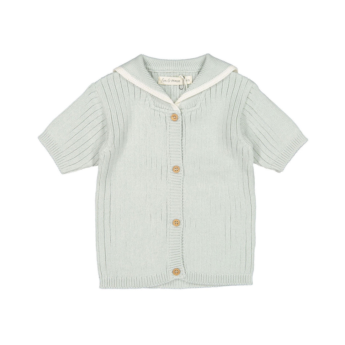 Fin and Vince Seafoam Sailor Cardigan
