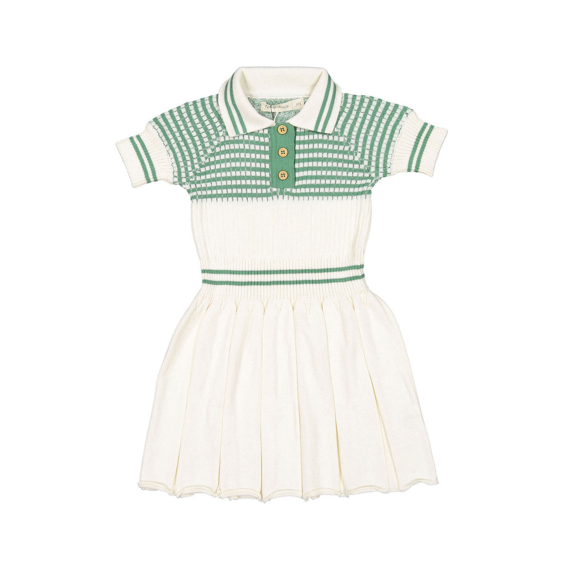 Fin and Vince Schoolhouse Green Knit Dress
