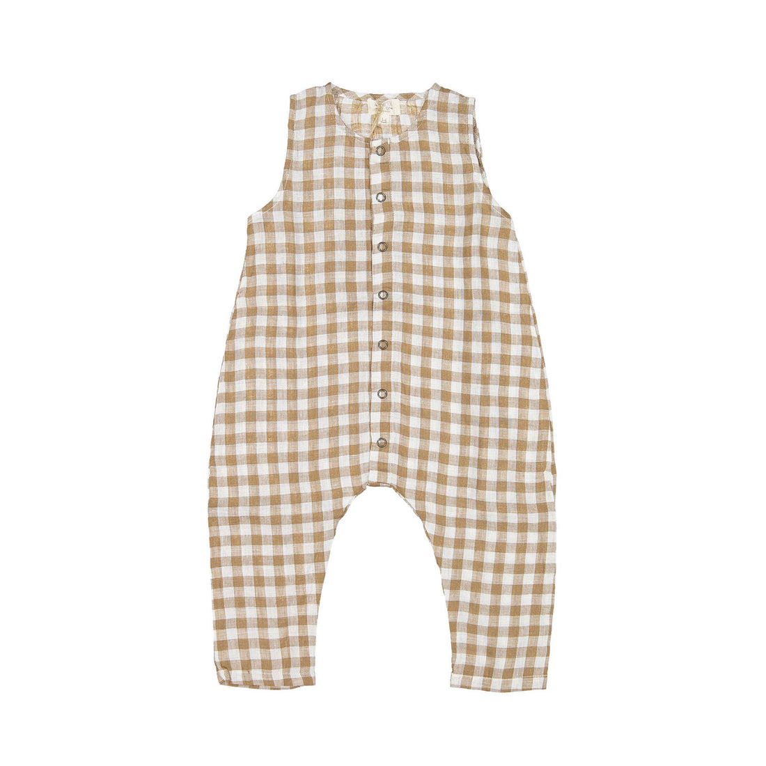 The Simple Folk The Gingham Playsuit-Bronze Gingham