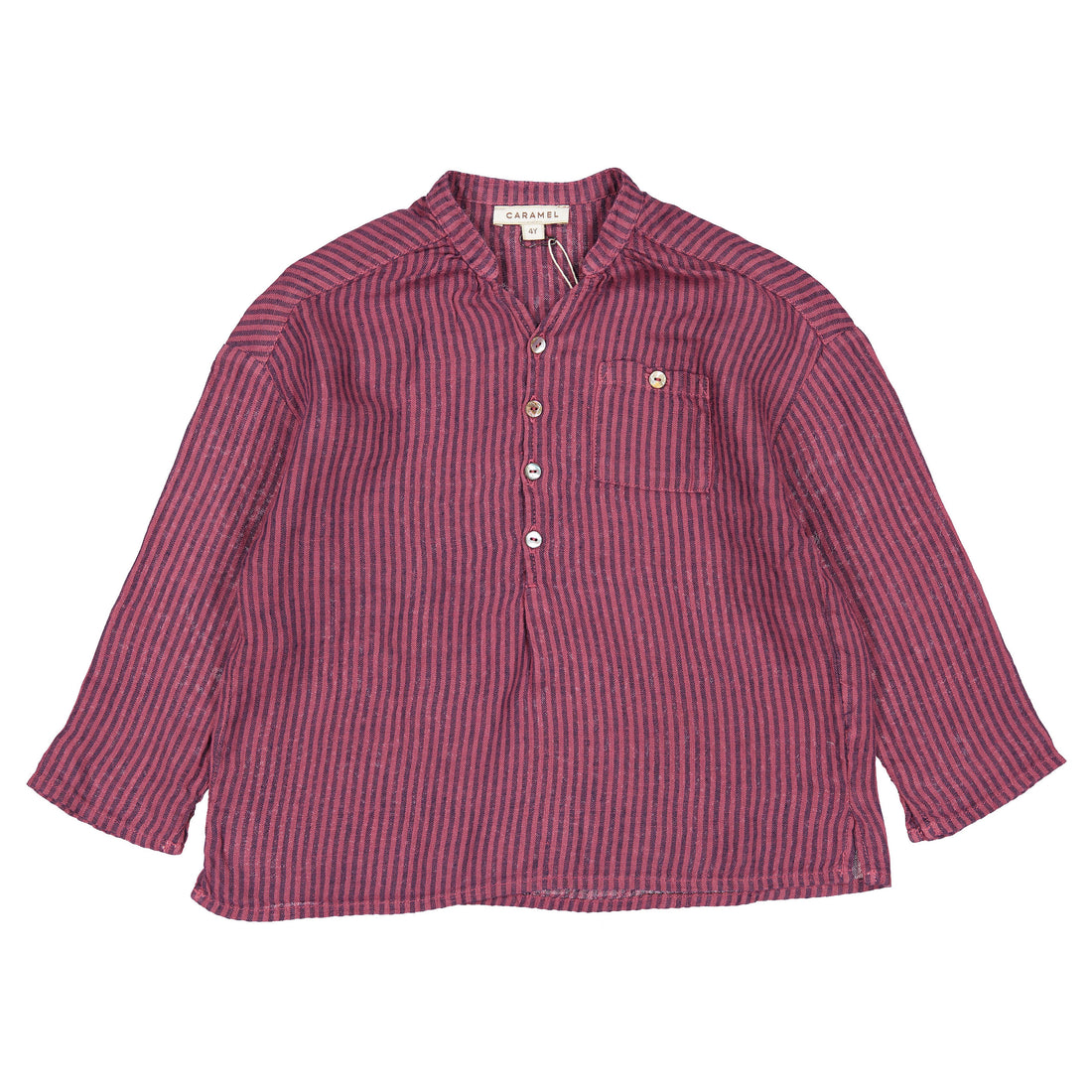 Caramel Raspberry Stripe Adonis Shirt