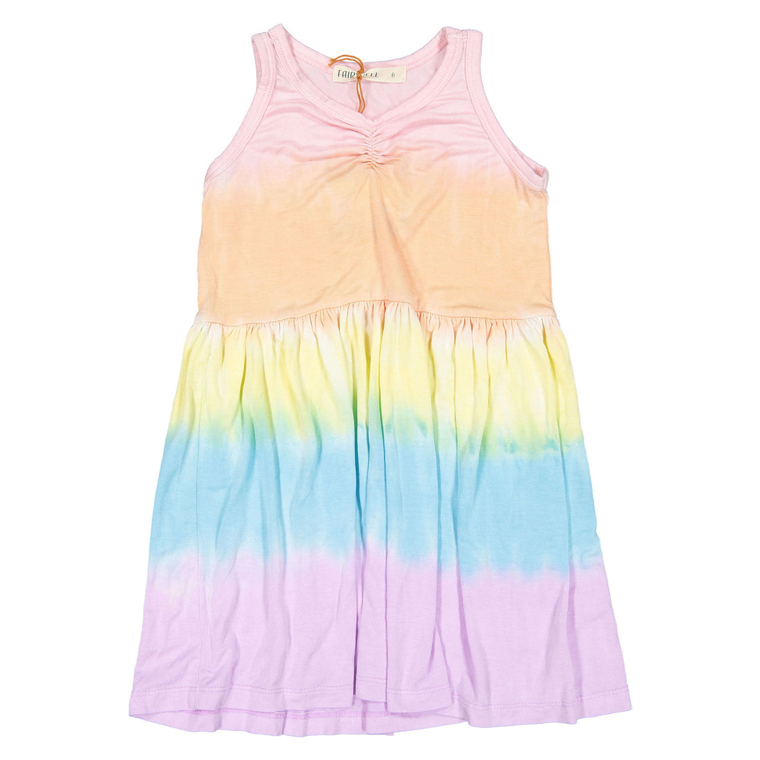 Fairwell Rainbow Shirred Casita Dress