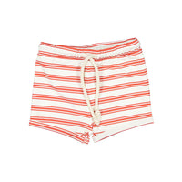Fin and Vince Red Ticking Stripe Scuba Trunks