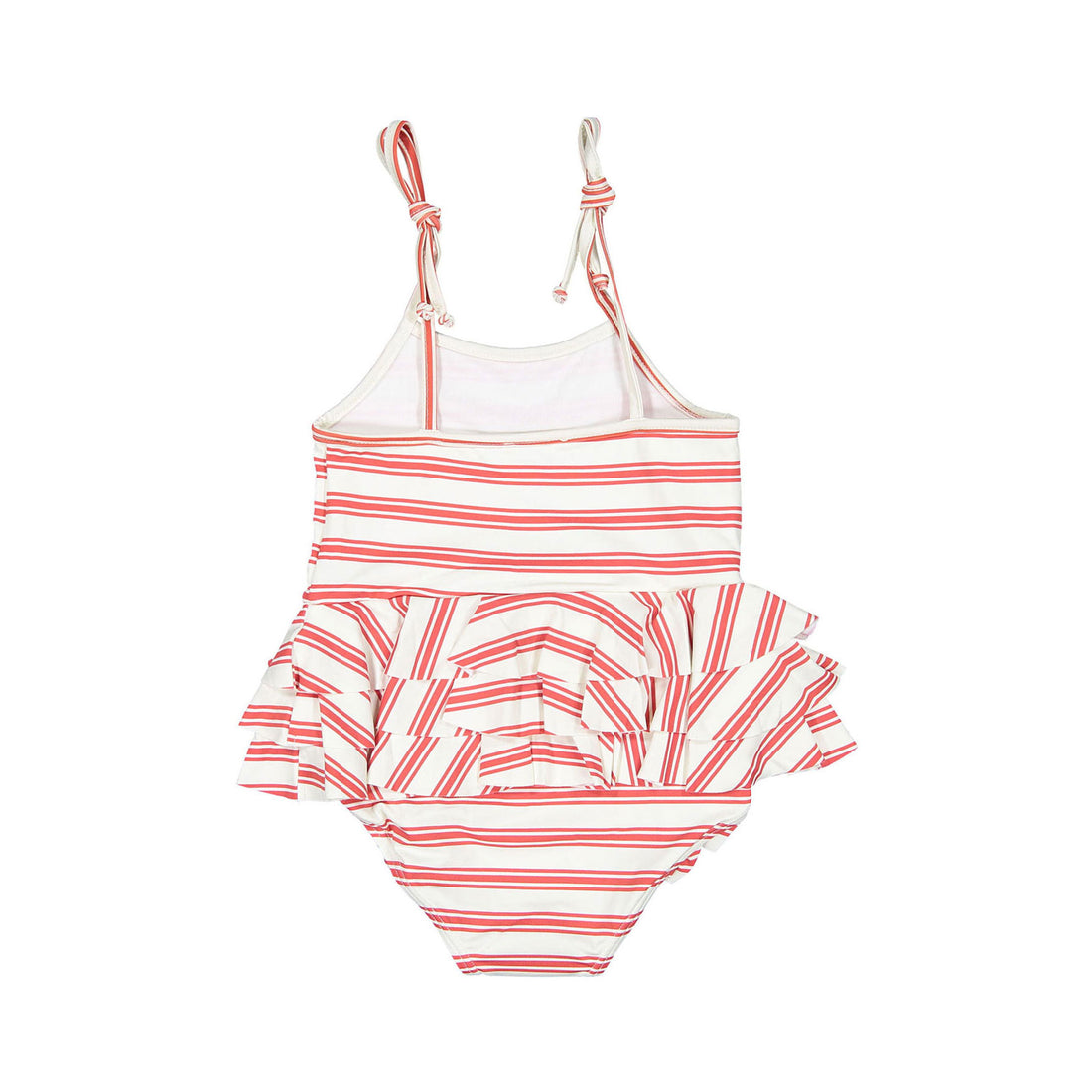Fin and Vince Red Ticking Stripe Sunny Swimsuit