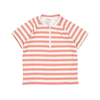 Fin and Vince Red Ticking Stripe Rash Guard