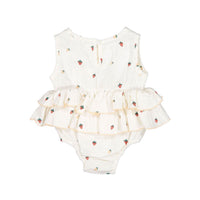 Fin and Vince Strawberries Ruffle Onesie