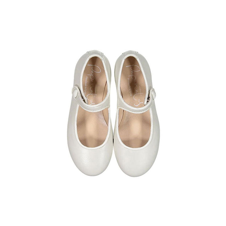 Papanatas Beige Leather Mary Jane