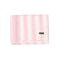 Bonjour Table Cloth - Pink Stripe Fabric