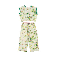 Bonjour Long Pants & "Crop" Top - Tropical Print
