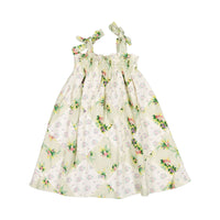 Bonjour Patchwork Skirt Dress With Scarf - Tropical & Small Pastels Flowers Print