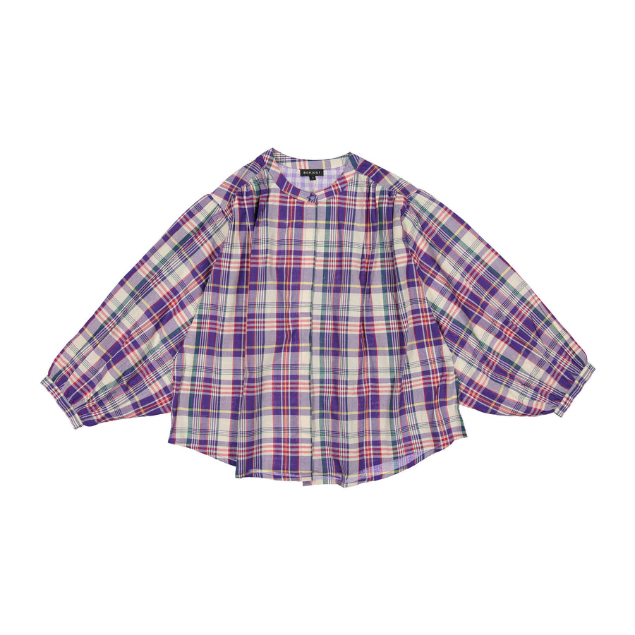 Bonjour Women Blouse - Purple Check