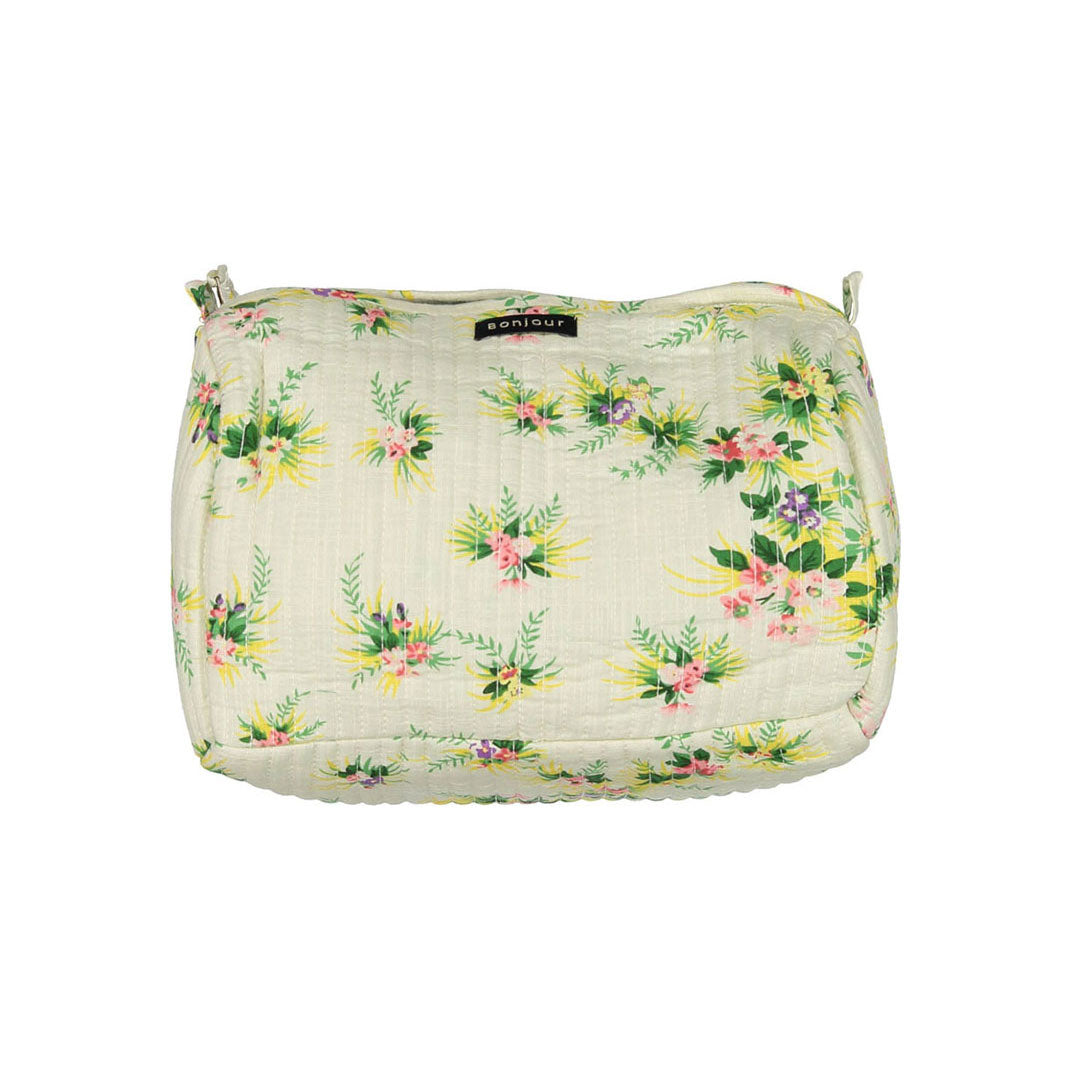 Bonjour Quilted Toilet Bag - Tropical Print