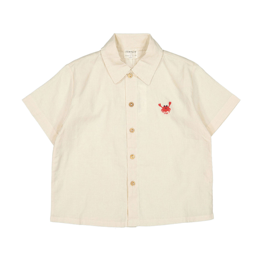 Fin and Vince Sand Embroidered Woven Button Shirt