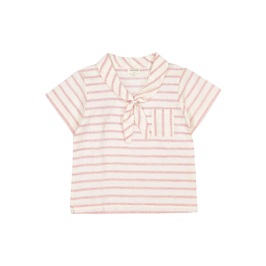 Fin and Vince Red Ticking Stripe Sailor Shirt