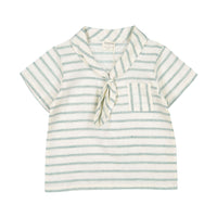 Fin and Vince Green Ticking Stripe Sailor Shirt