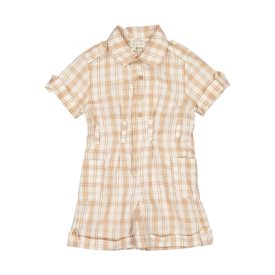 Fin and Vince Desert Plaid Adventure Jumpsuit