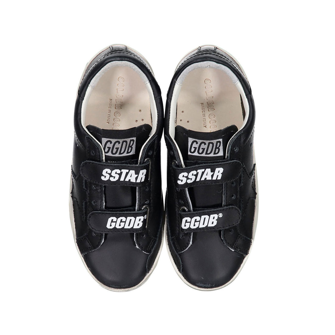 Golden Goose Black Old School Strap Sneakers