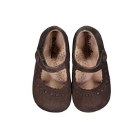 Papanatas Chestnut Suede Baby Mary Jane