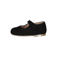 Papanatas Black Suede Baby Mary Jane