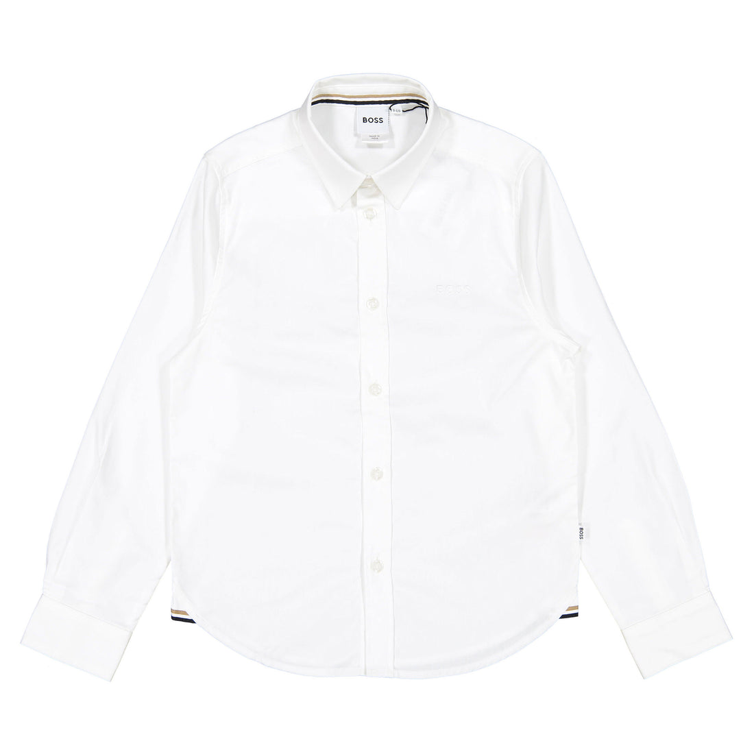 Hugo Boss White Long Sleeved Dress Shirt