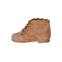 Papanatas Skin Velvet Scalloped Baby Bootie
