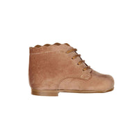 Papanatas Skin Velvet Scalloped Baby Bootie